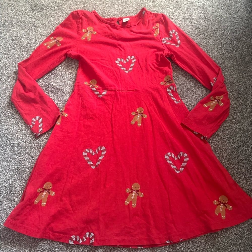 Tu Red Candy Cane Gingerbread Dress Sz 8